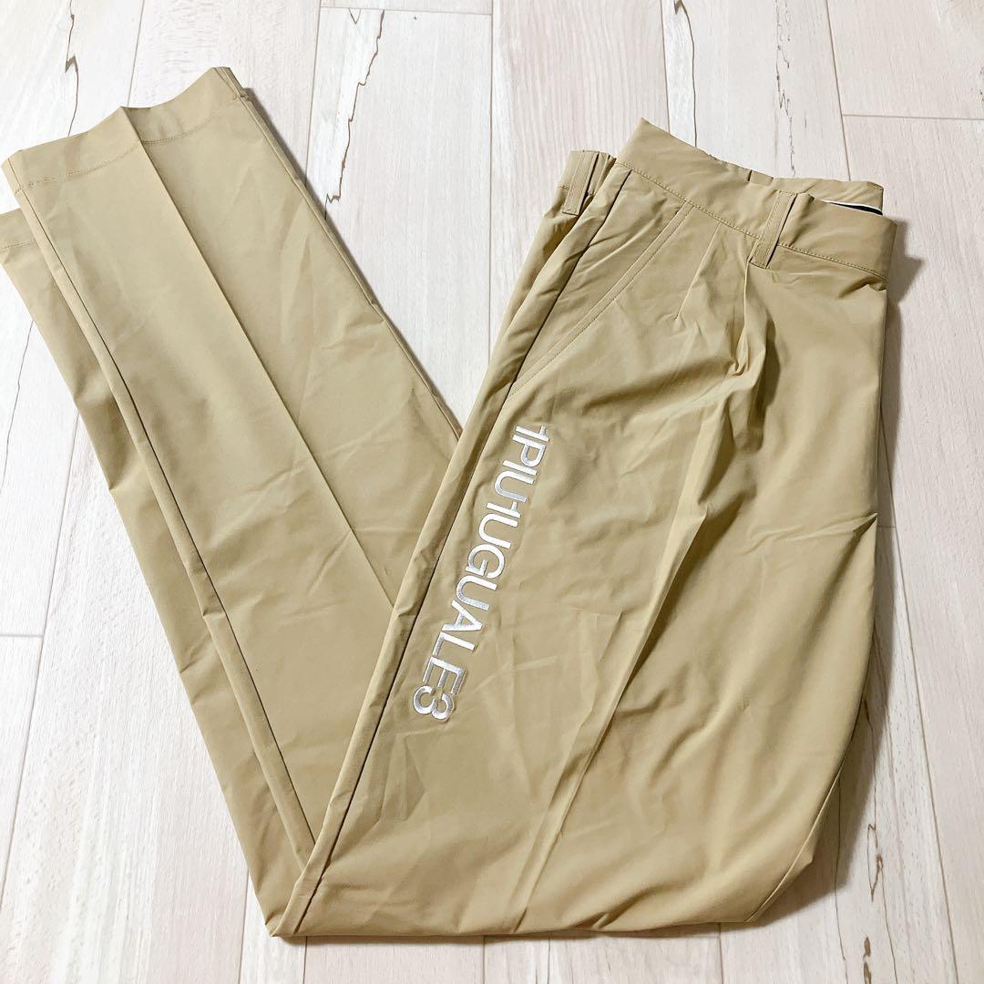 美品　1PIU1UGUALE3 GOLF タックパンツXL ベージュ