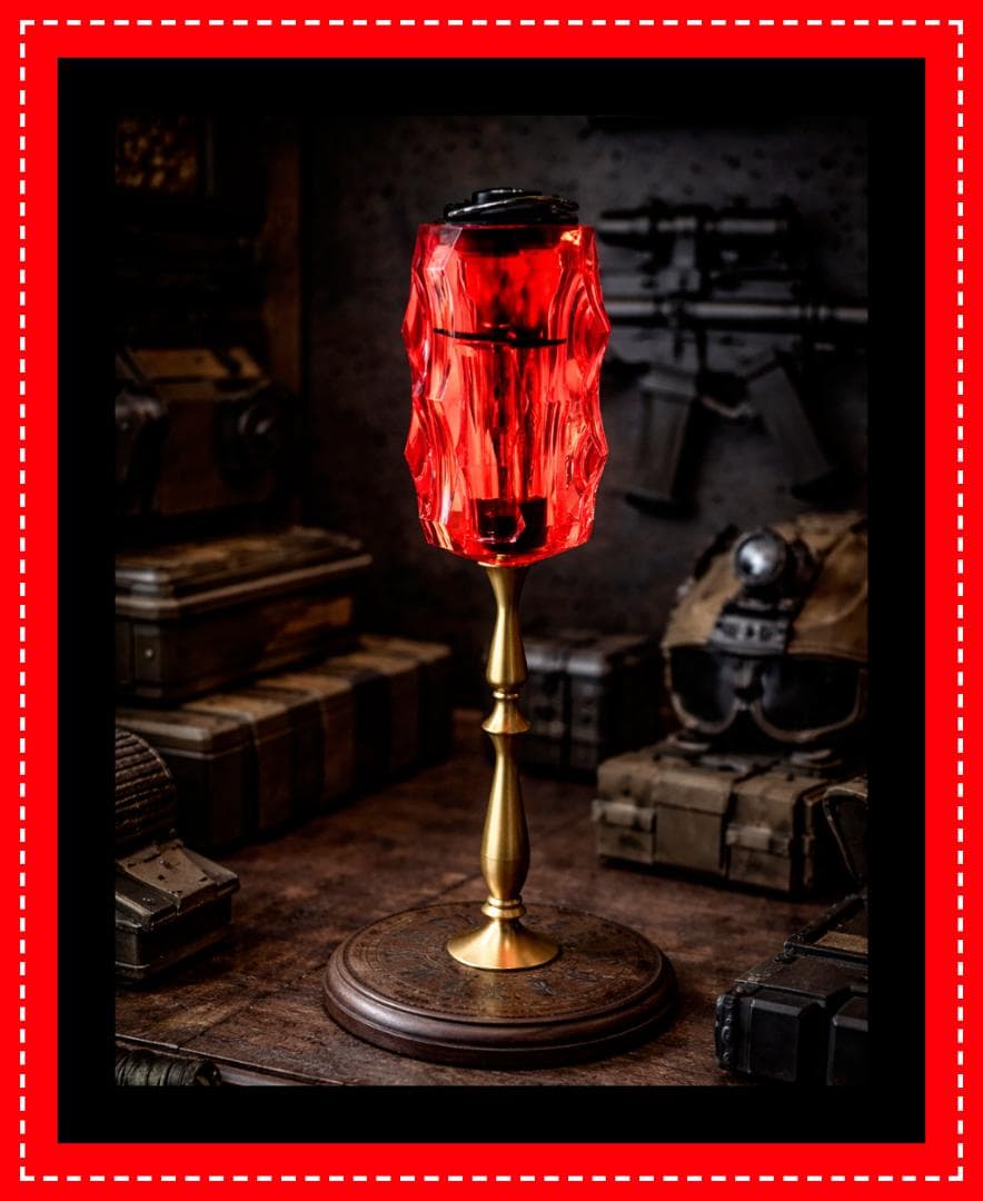 真鍮製　BRASS LAMP STAND　アクリルシェード　全フルセット