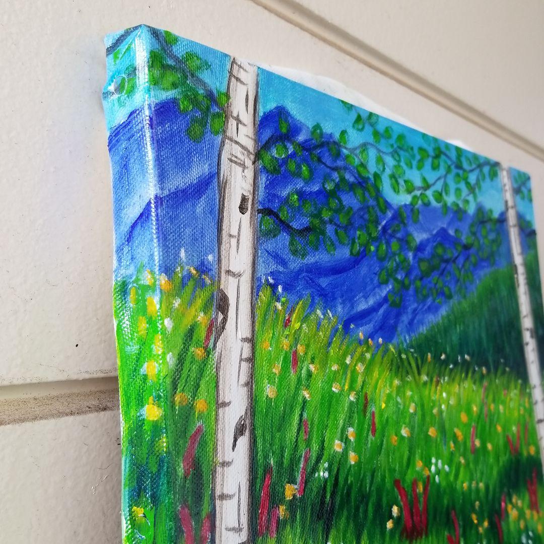 油絵　専用　遠足に来た　かわいいマロンちゃん