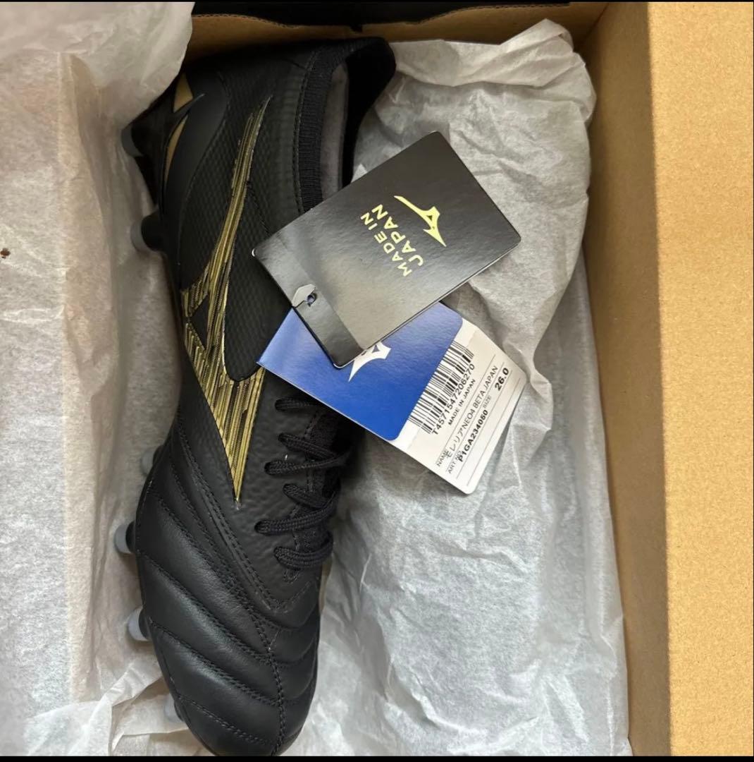 Mizuno モレリアネオ4β Japan 26.0cm ブラック/ゴールド