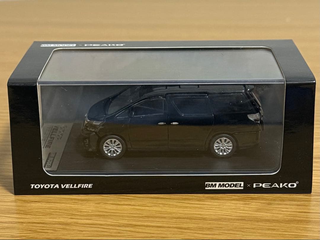 BM MODEL × PEAKO トヨタ ヴェルファイア 1/64 黒 ミニカー