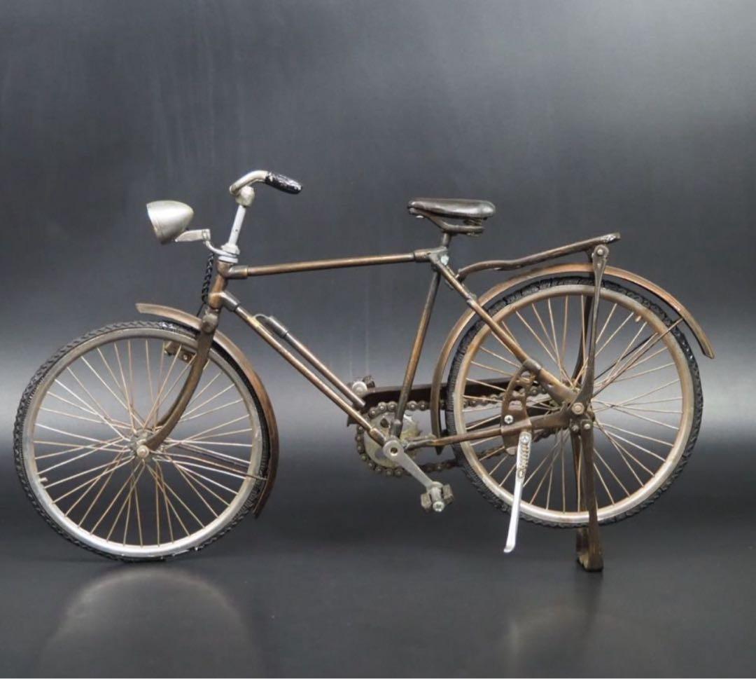 送料無料　レトロ　インテリア　アンティーク　レアミニ自転車　置物　42.5ｃｍ