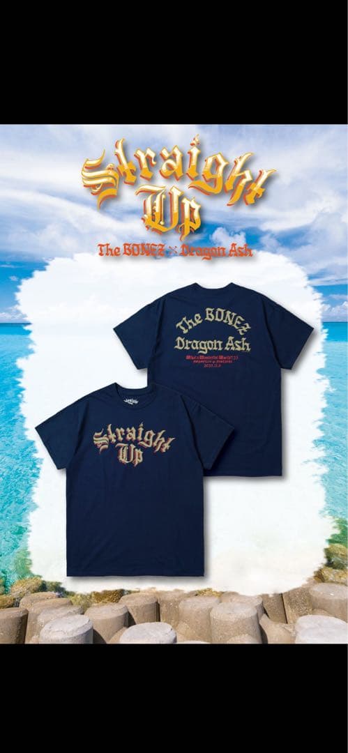 モンパチフェス沖縄限定ネイビー！　Straight Up Tシャツ Lサイズ