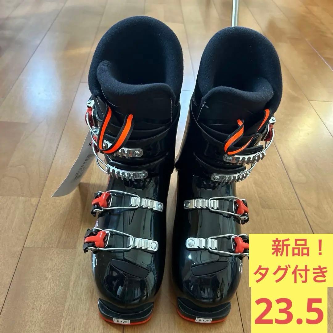 新品！タグ付き！ロシニョール　 スキーブーツ 黒　赤　子供　23.5