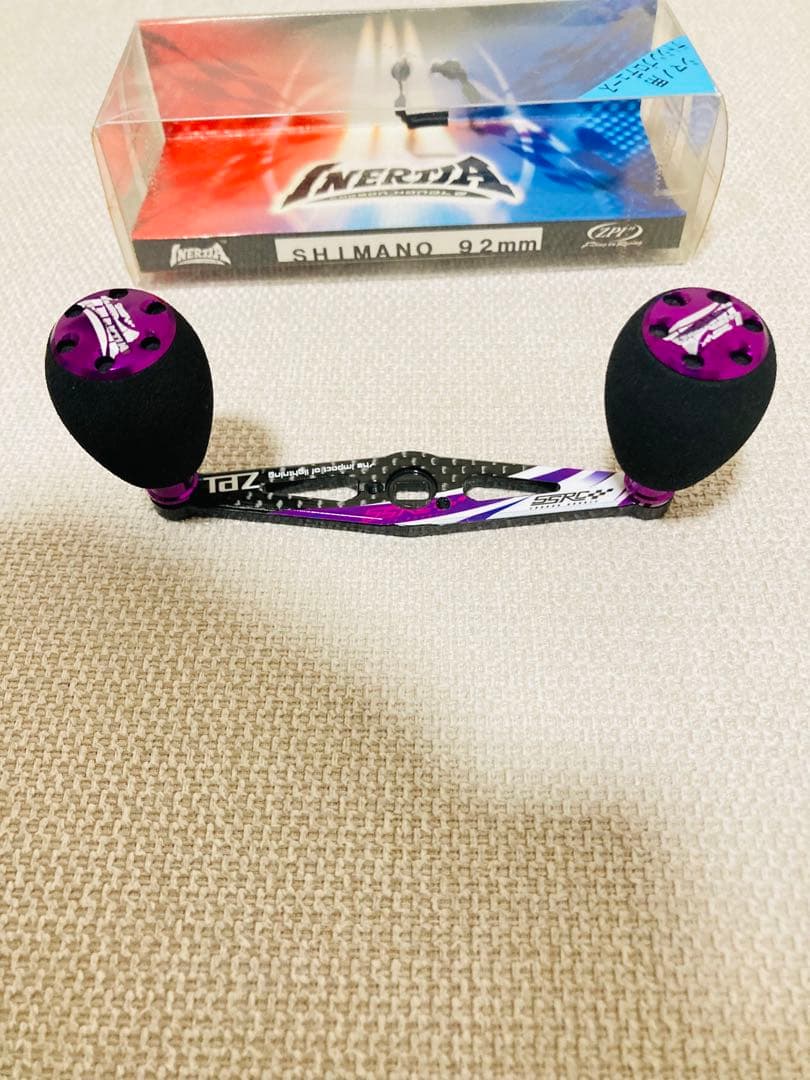 ZPI グラフィックカーボンハンドル ZPIイナーシャ ノブ パープル シマノ用