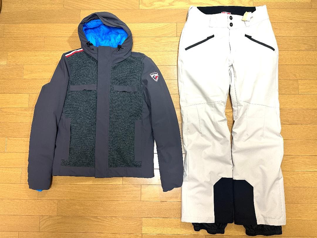 ROSSIGNOL ジャケット 灰 & パンツ 白　④