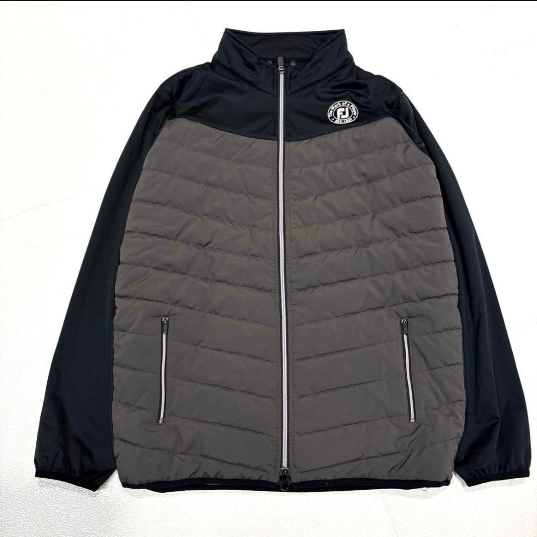 【極美品/メンズ2XL】フットジョイ ハイブリッド　中綿ジャケット　黒　グレー