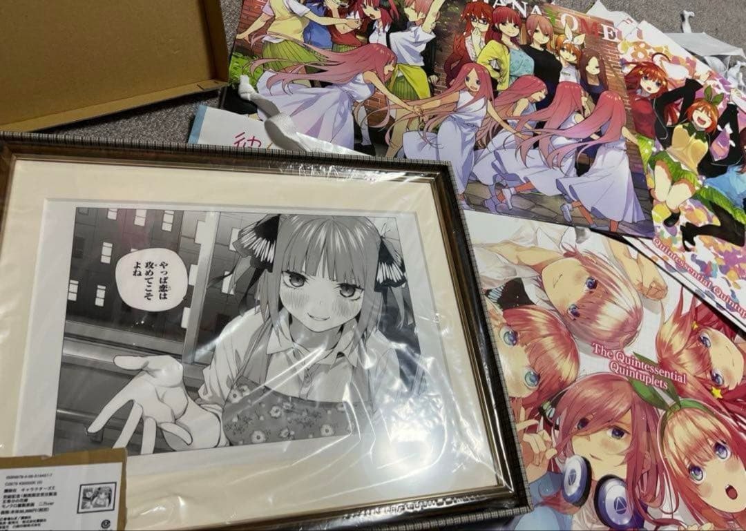 五等分の花嫁 完成記念！モノクロ複製原画サイン入り二乃 ver