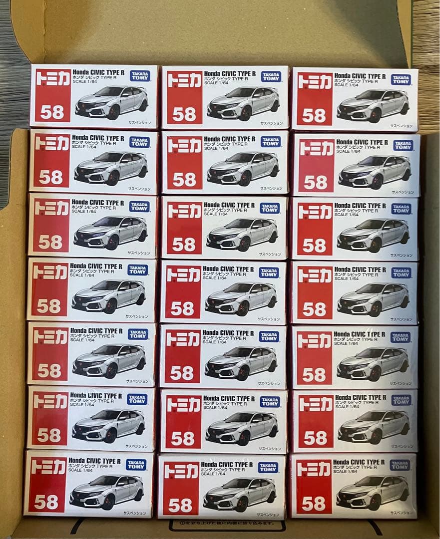 【未開封】トミカ　21個　No.58 ホンダシビックTYPE R