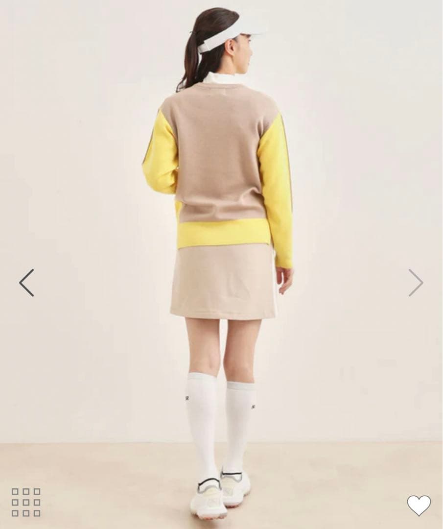 JUN & ROPE 長袖 インナー カットソー ゴルフウェア ホワイト