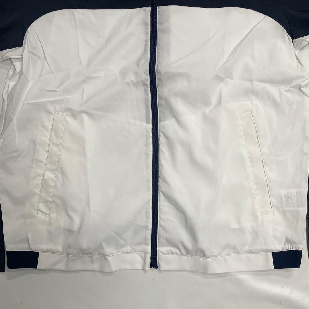 FIDRA ゴルフウェア ストレッチ ブロッキングジャケット XL 白×紺①