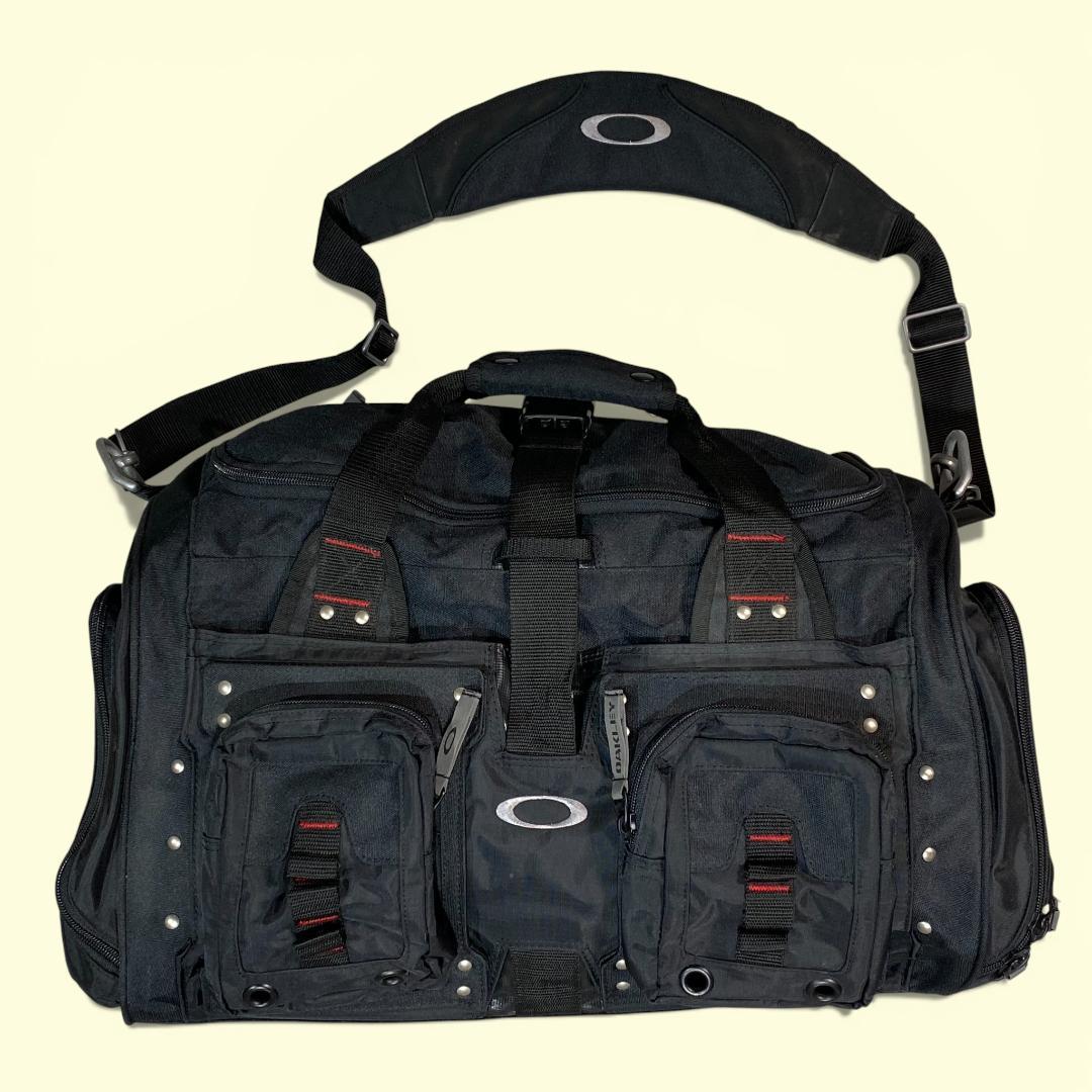 00's OAKLEY オークリー ボストン バッグ ブラック ロゴ柄 ゴルフ