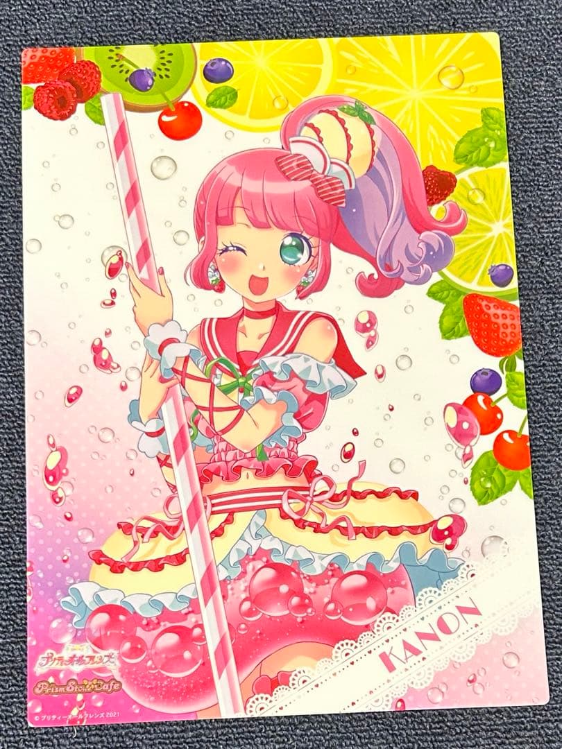 プリパラ　トライアングル　カフェ　かのん　A4サイズハードブロマイド