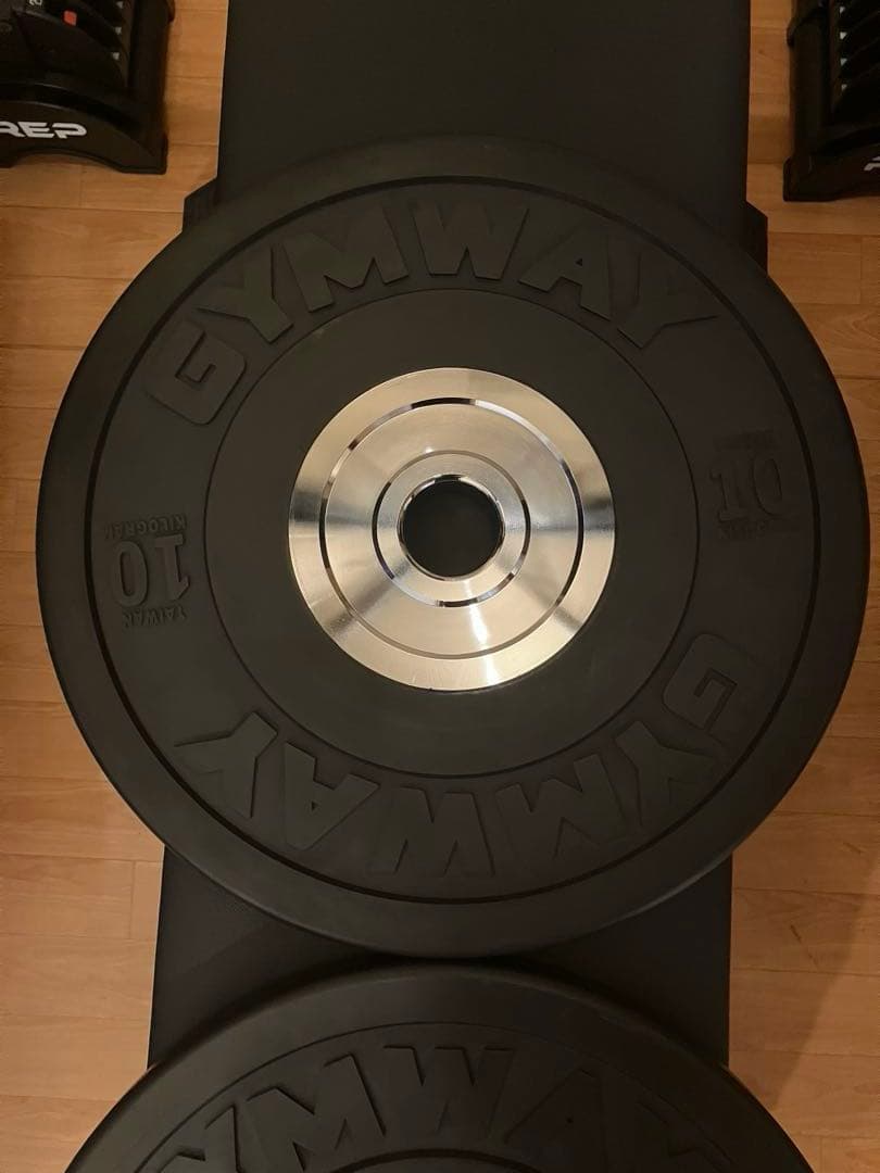 GYMWAY ジムウェイ 10㎏×2枚セット 薄型トレーニングバンパープレート