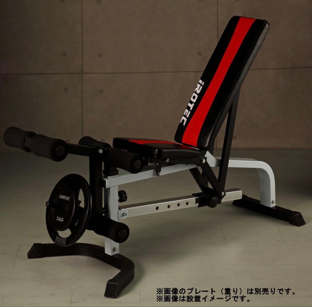 IROTEC（アイロテック）マルチポジションベンチ トレーニングベンチ 黒/赤