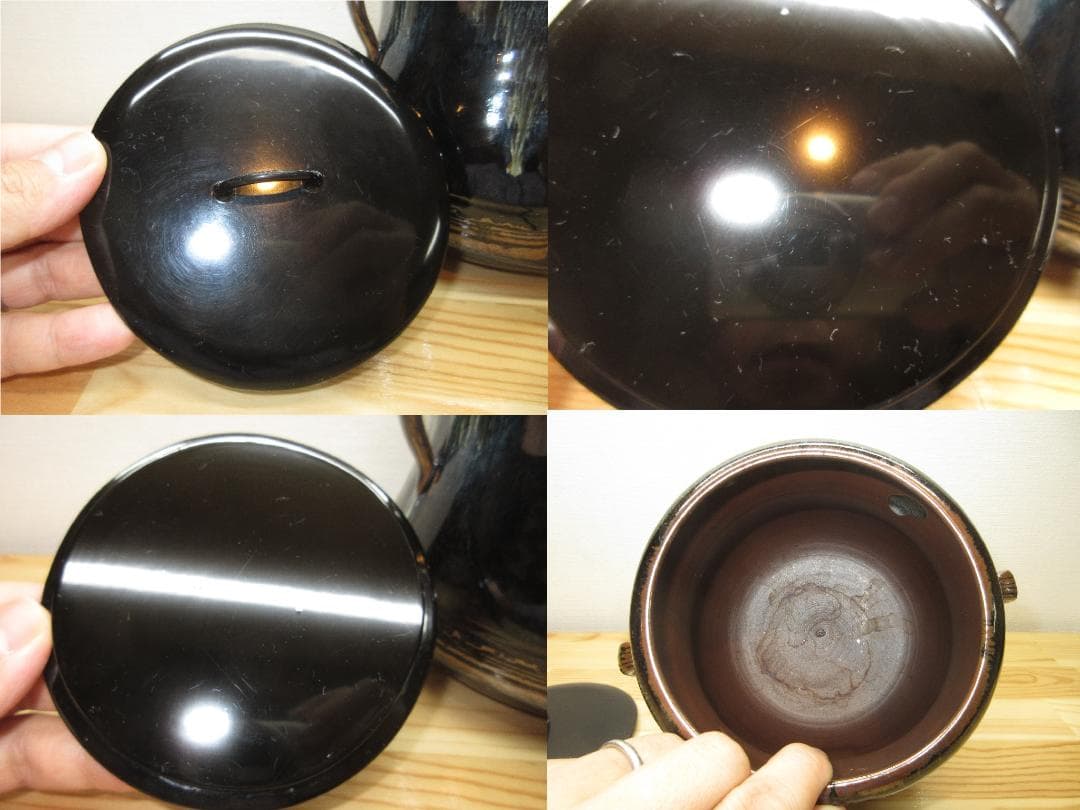 送料込【逢絢亭】茶道具 水指 比古焼 耳付 英彦山 寿山作 共箱入り
