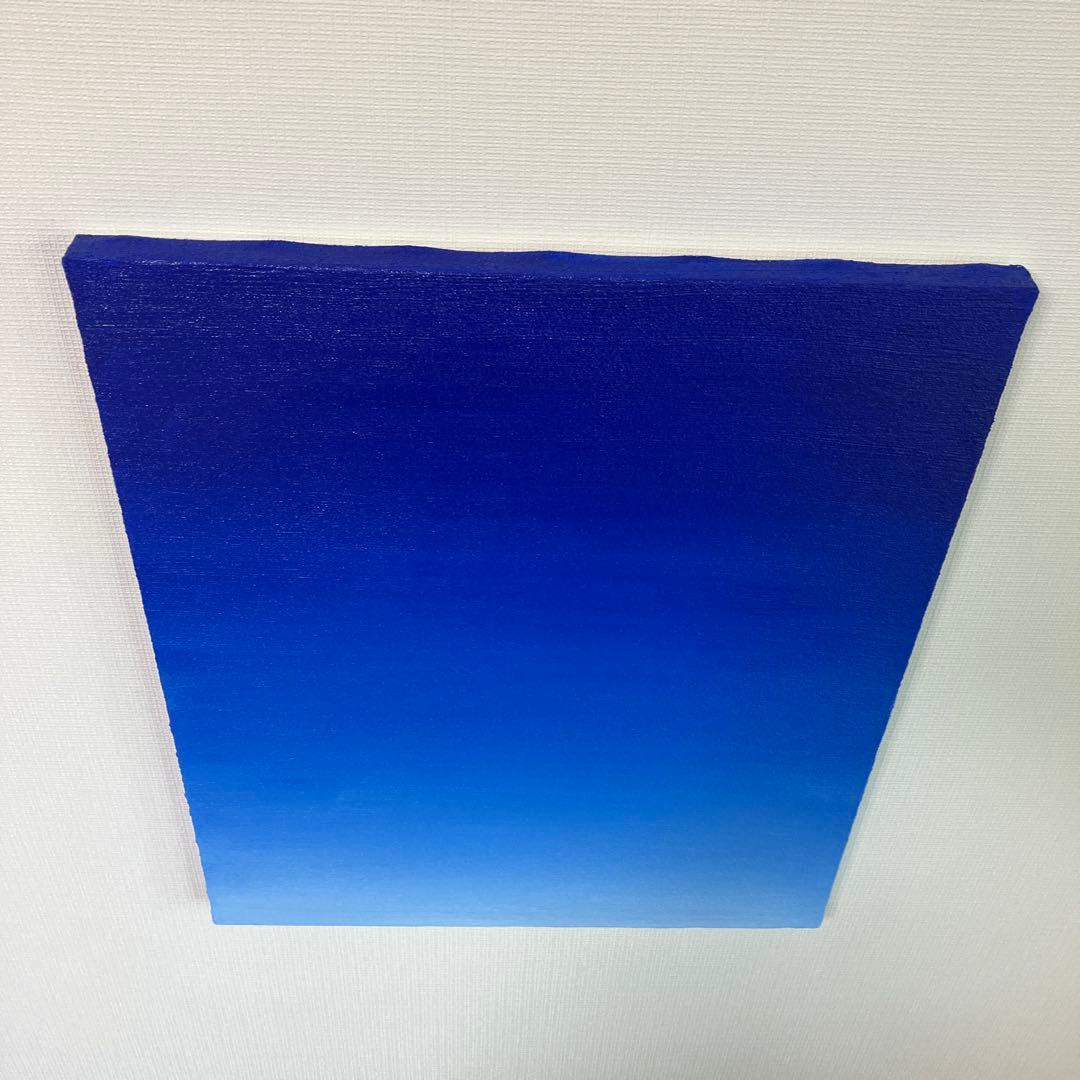 絵画　油絵　原画　青い記憶　青　グラデーション　抽象画　Ｆ8サイズ　Ｓ.Ｉ