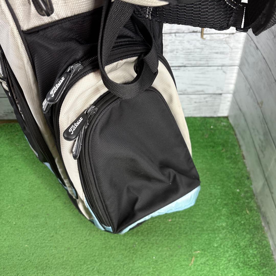 Titleist キャディバッグ スタンド付き 黒/青