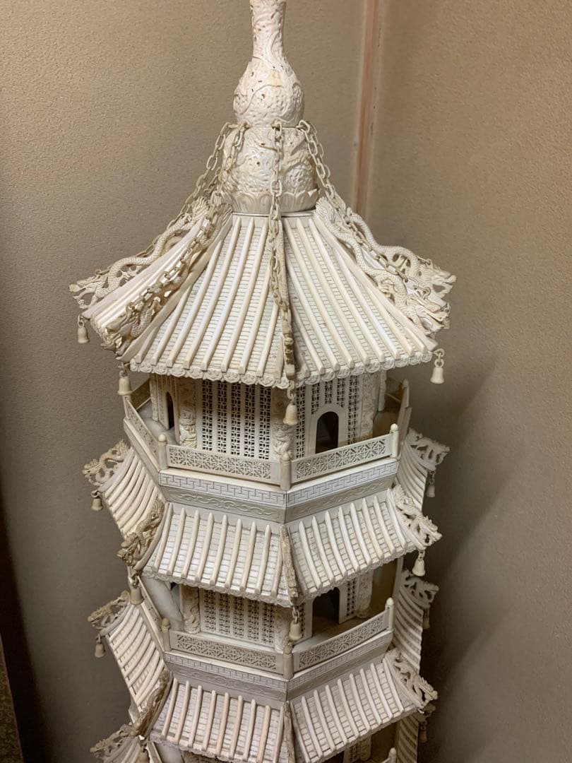 五重塔　中国美術　骨董品　美術品　龍　縁起物　置物　古美術