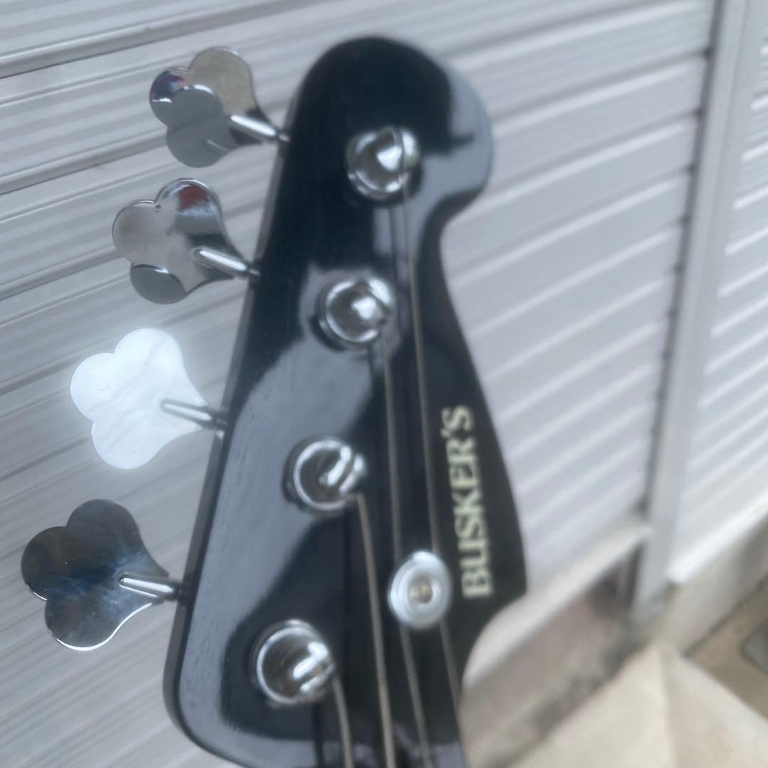 BUSKER'S ブラックエレキベース 4弦