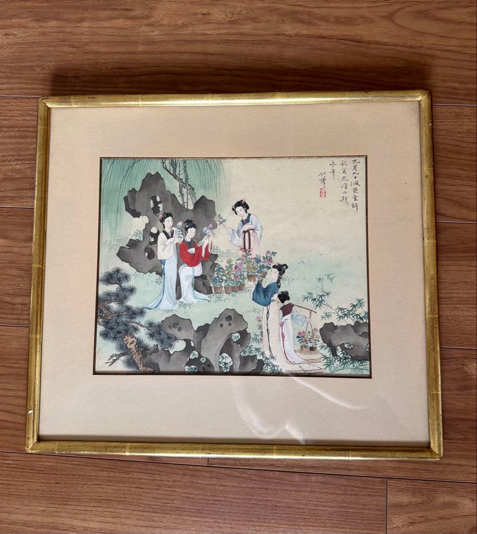 大幅値下げ！仕女図　水墨画　水彩画