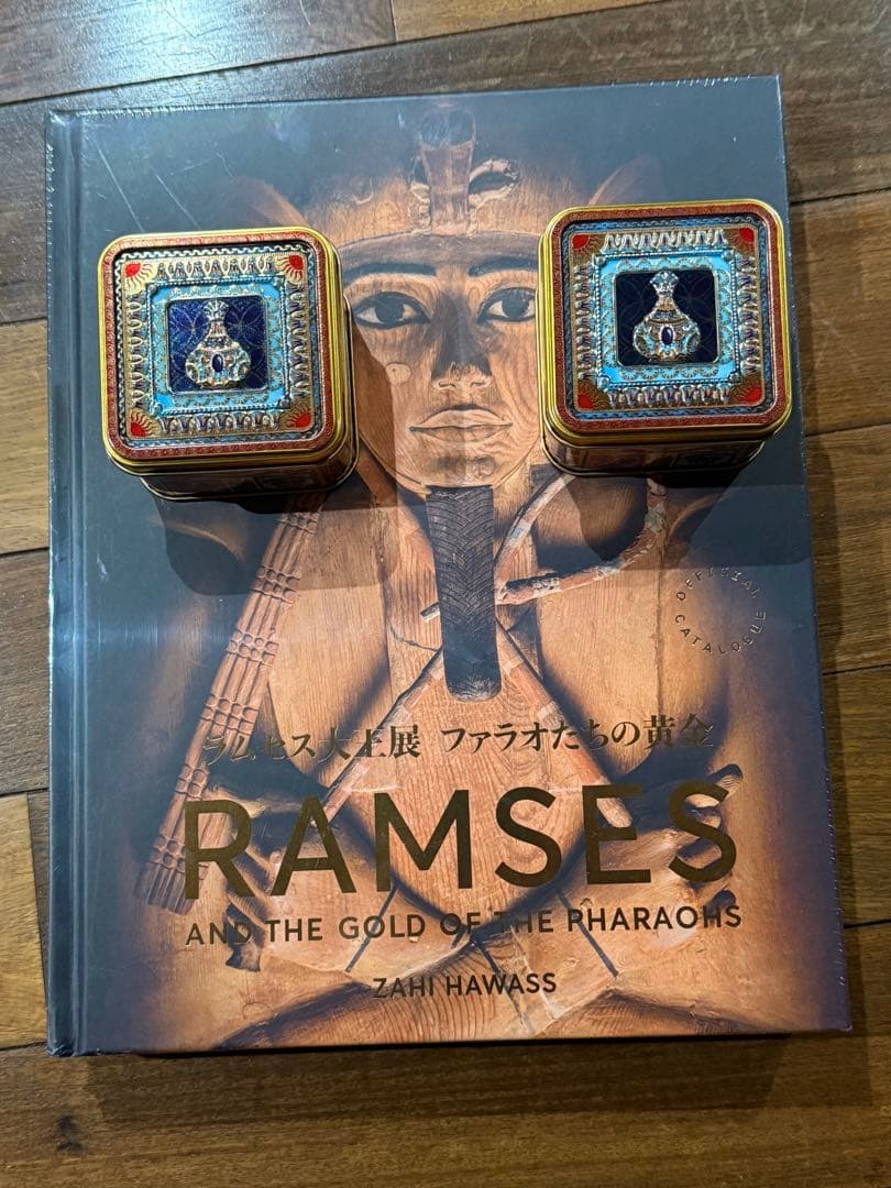 【未開封】ラムセス大王展 公式図録、青山デカーボコラボ『エジプト缶』 2缶セット
