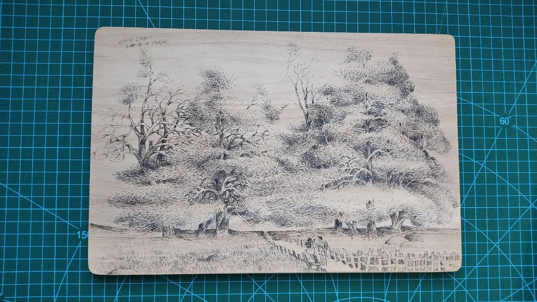 ペン画/板