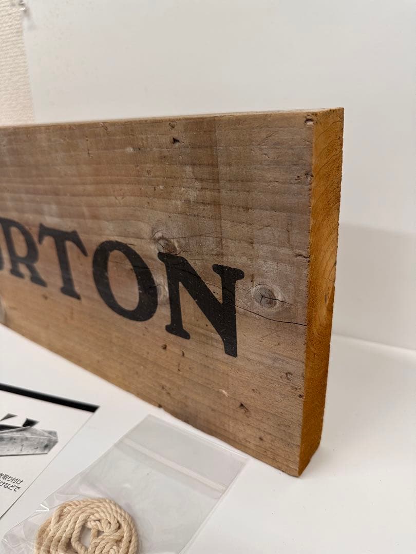 非売品 BURTON バートン スノーボード ウッドサイン 45cm×20cm