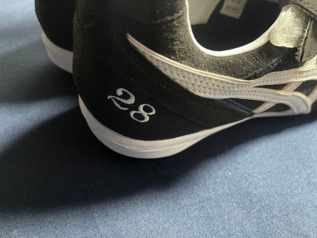asics 野球 スエード 黒 オーダースパイク 27.5センチ