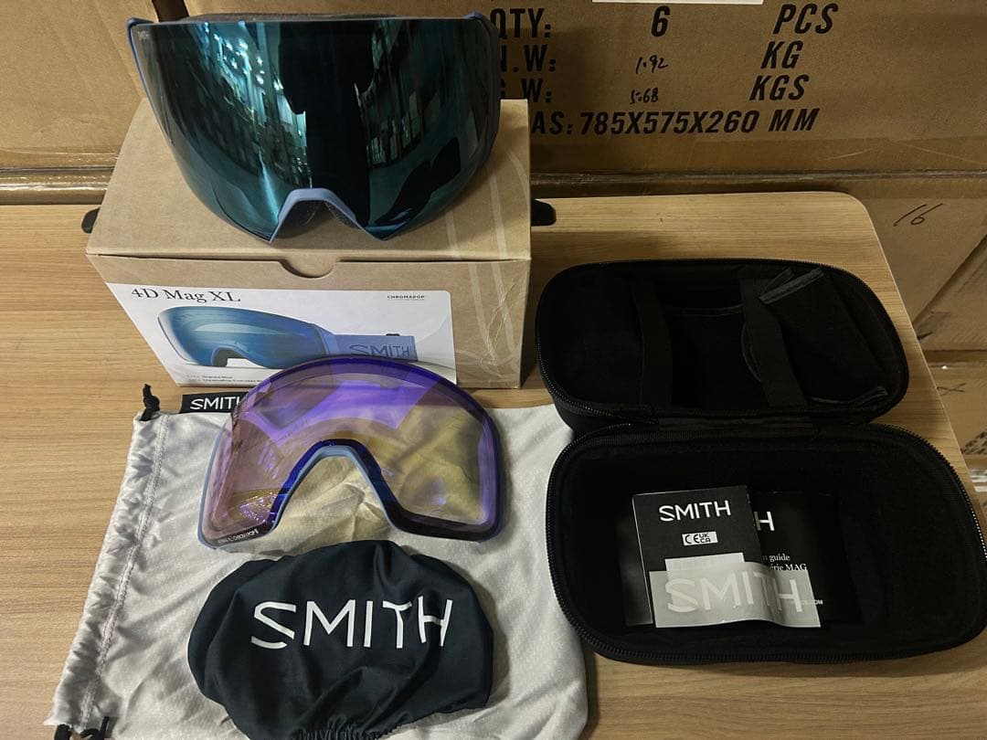 スキー・スノーボードアクセサリー SMITH 4D MAG XL Granite Blue