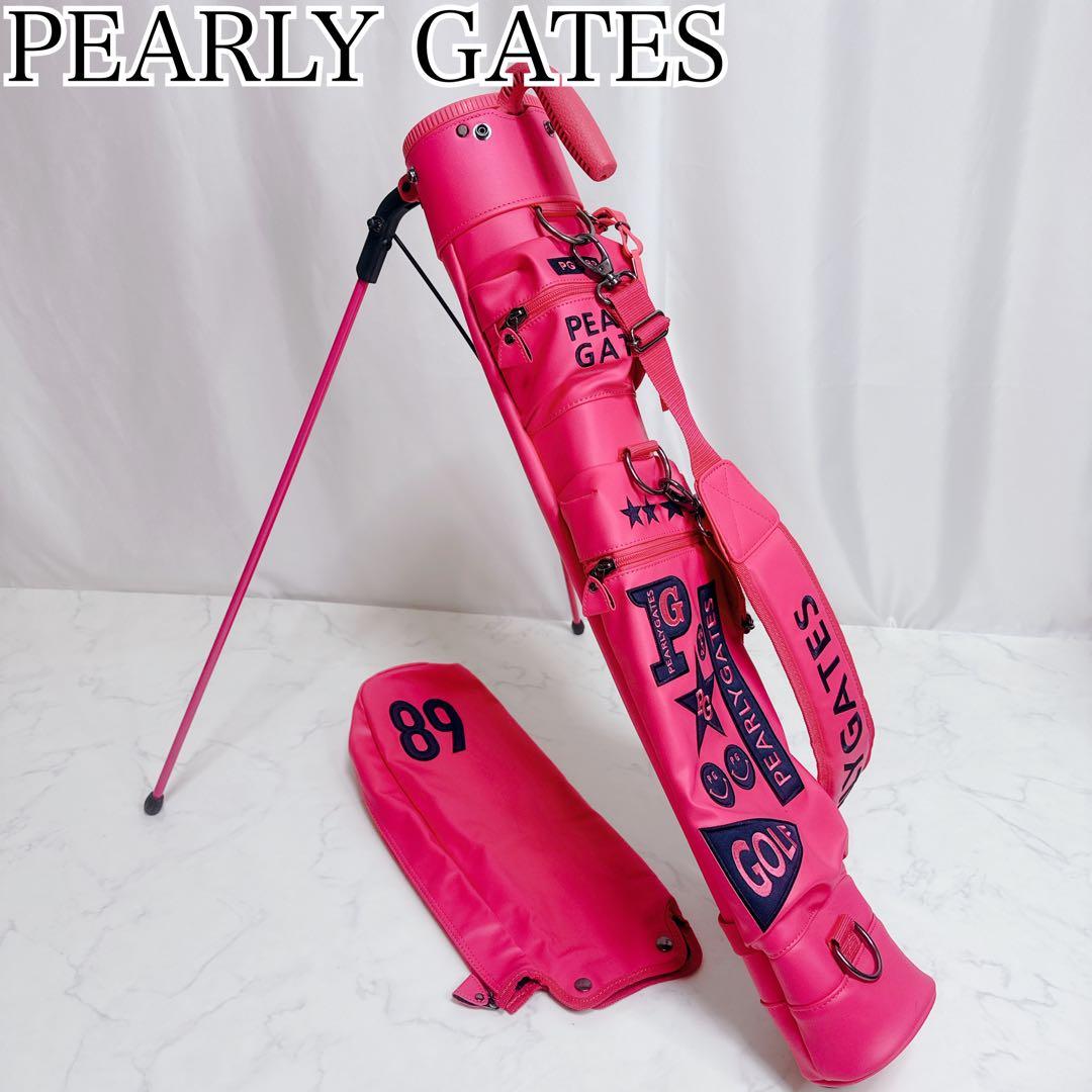 ✨美品✨PEARLY GATES ロゴ　スマイルワッペンセルフスタンドバッグ