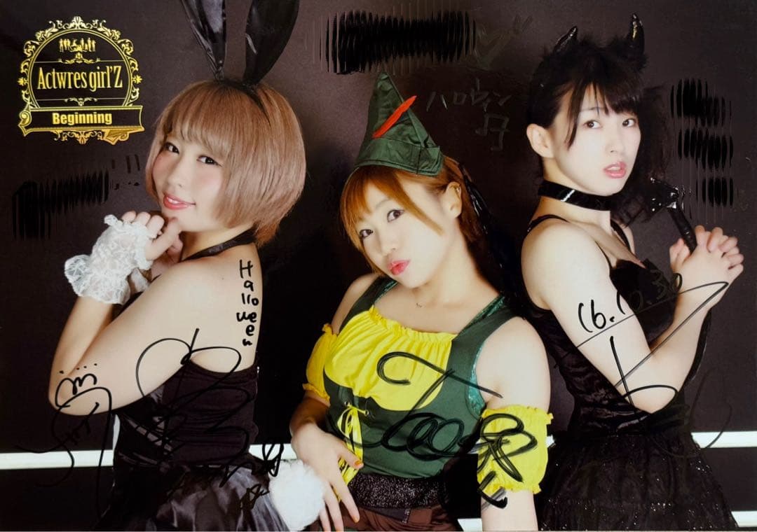 発掘品✨ 中野たむ 本間多恵 仁科鋭美 AWG時代 ポートレート 女子プロレス