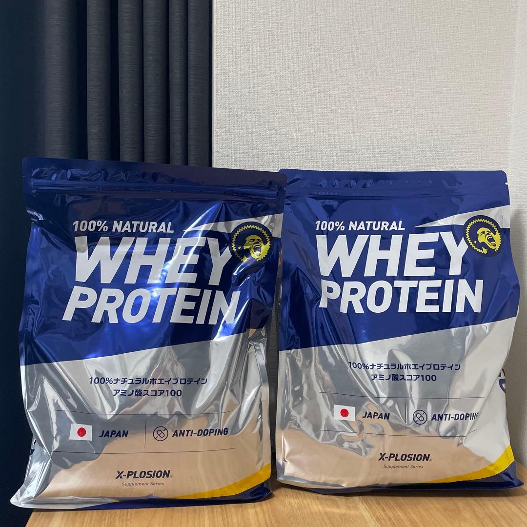 エクスプロージョン 100%ナチュラルホエイプロテイン プレーン味 3kg✖️2袋