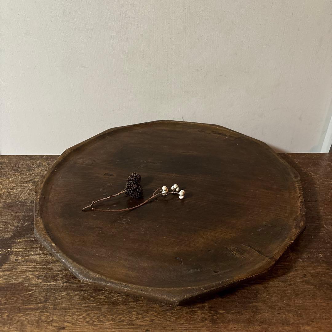 李朝十二角膳天板その63 盆.古道具.骨董品.韓国骨董. Antique.酒器盆