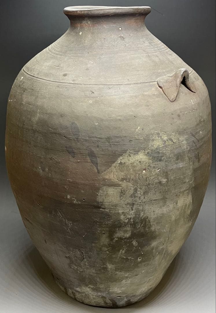 古南蛮　双耳南蛮壺　双耳壺　耳付壺　特大　43cm 　Lp3308