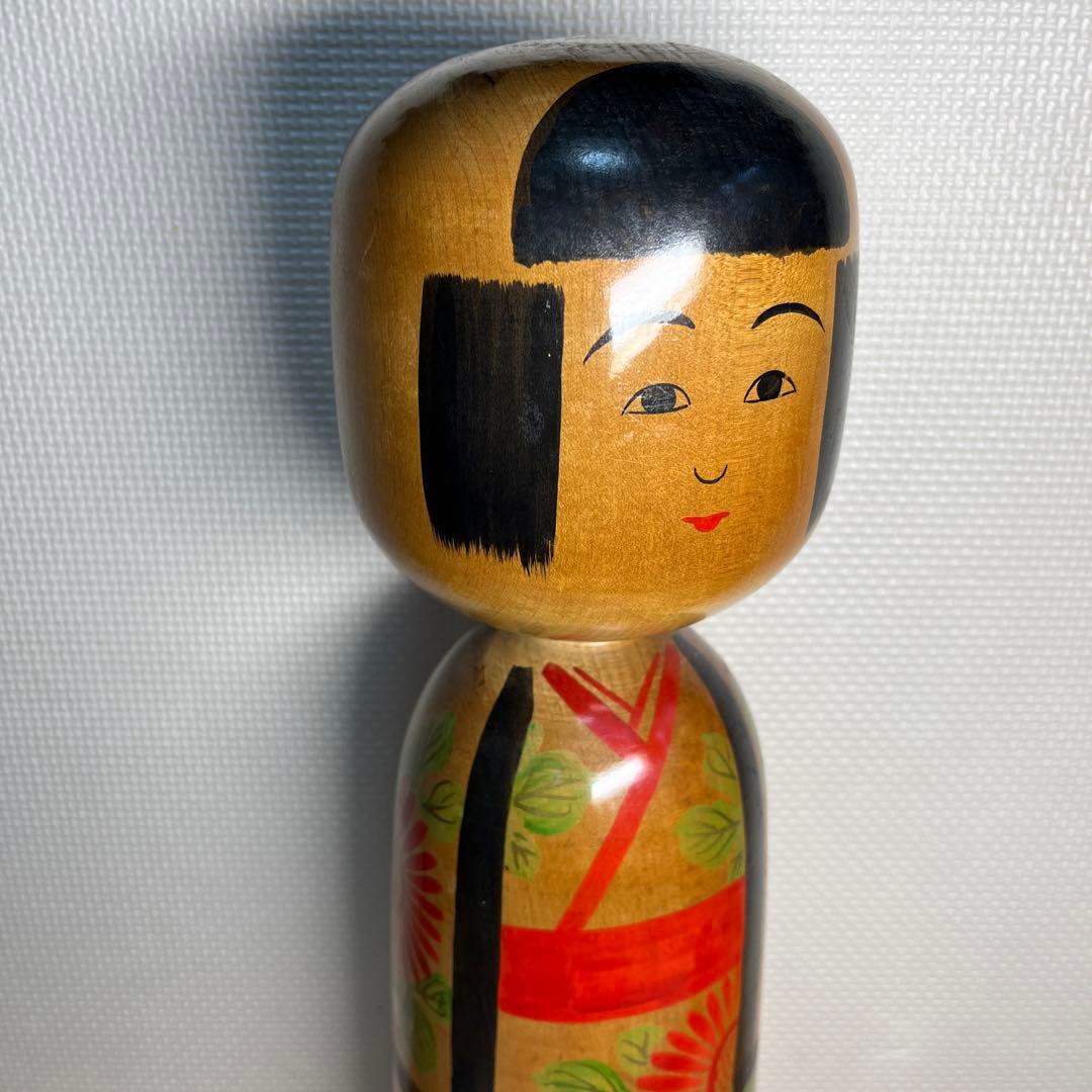 ⭕️木地山こけし　伝統こけし　小椋啓太郎指導　1.5尺大型　蒔絵師　小野寺重一