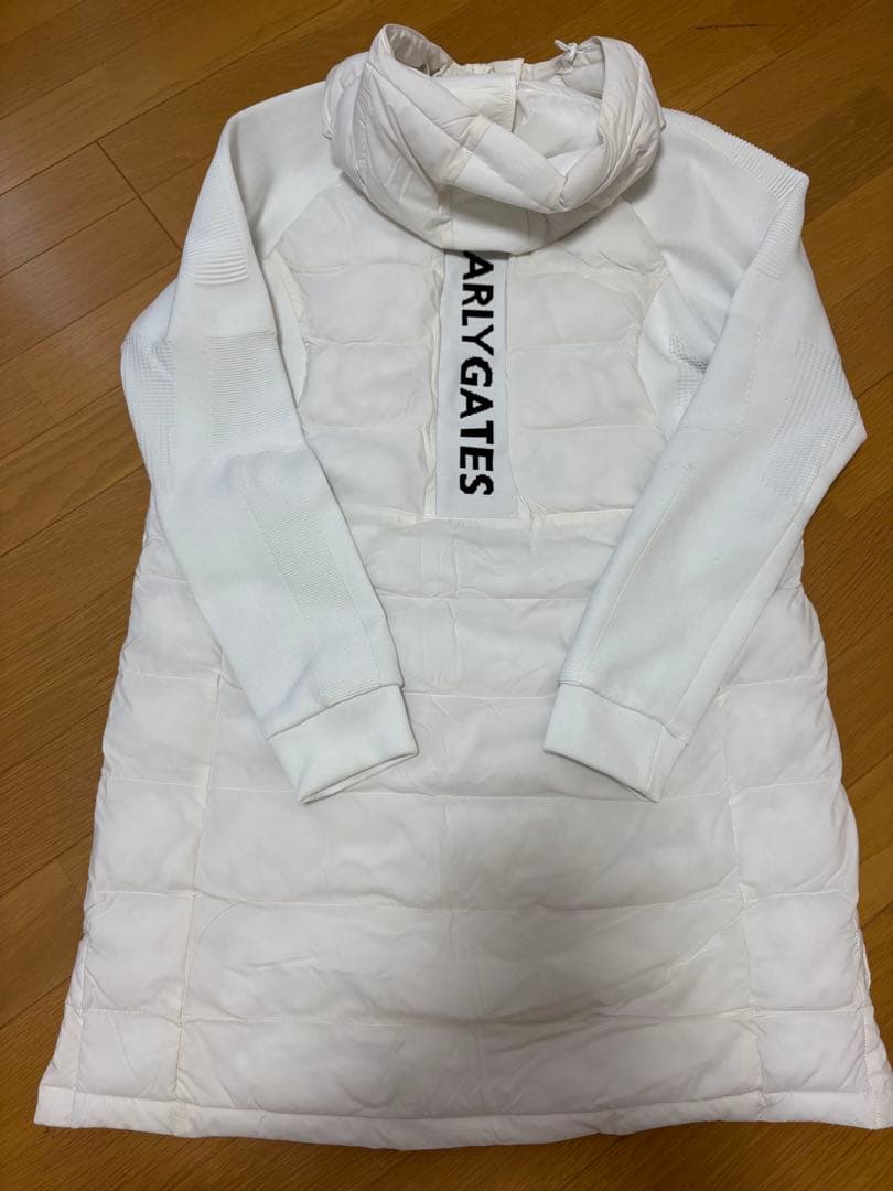 PEARLY GATES フード付きダウンコート ホワイト
