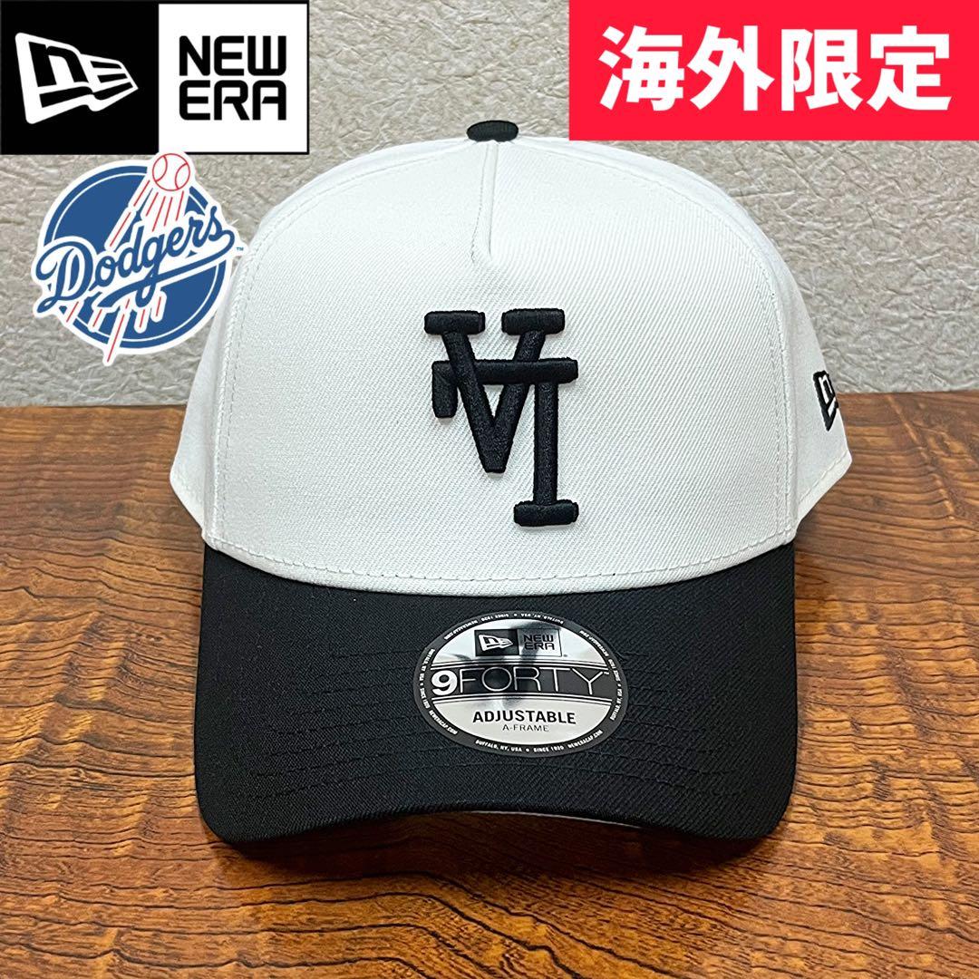 【海外限定】　新品　ニューエラ　ドジャース 9FORTY 逆ロゴ 黒 キャップ