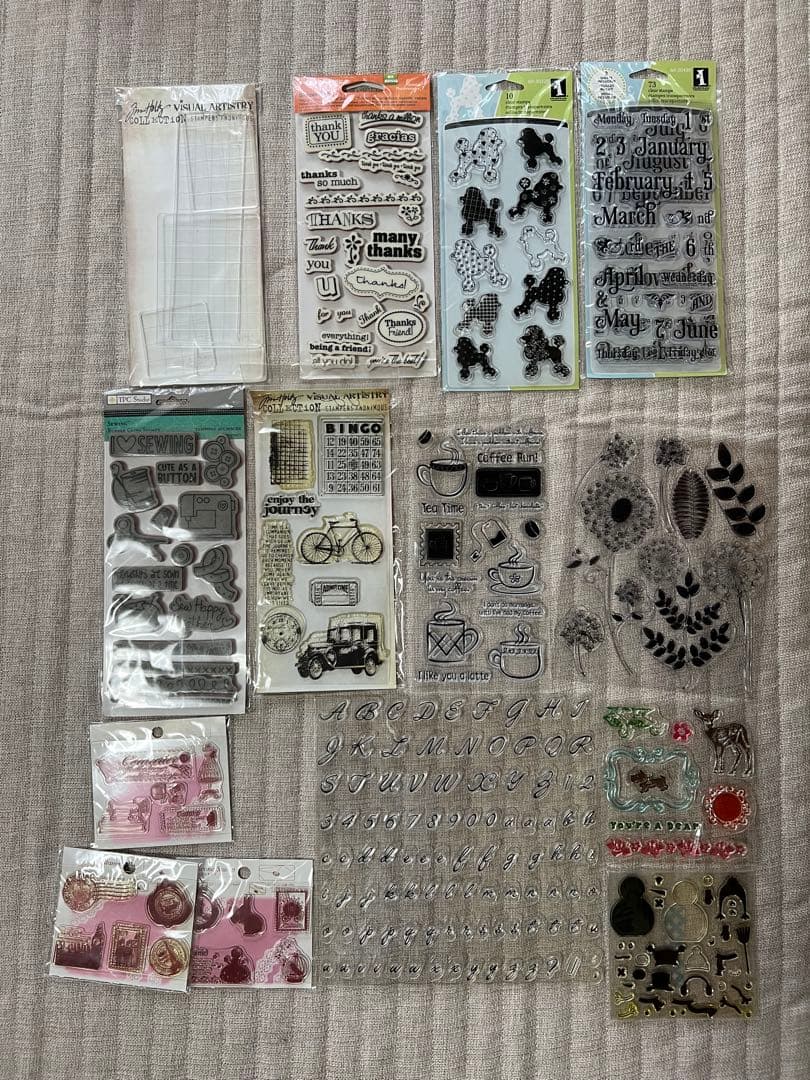 透明アクリルスタンプセット 13個＋スタンプ台