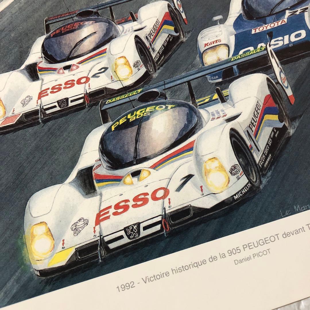 激レア ルマン24 1991 プジョー905 トヨタ マツダ ダニエル・ピコ 絵