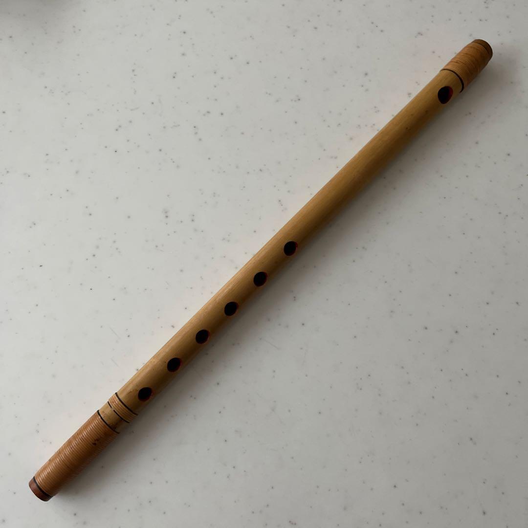 篠笛　六本調子６穴　獅子田　竹渓　藤両巻