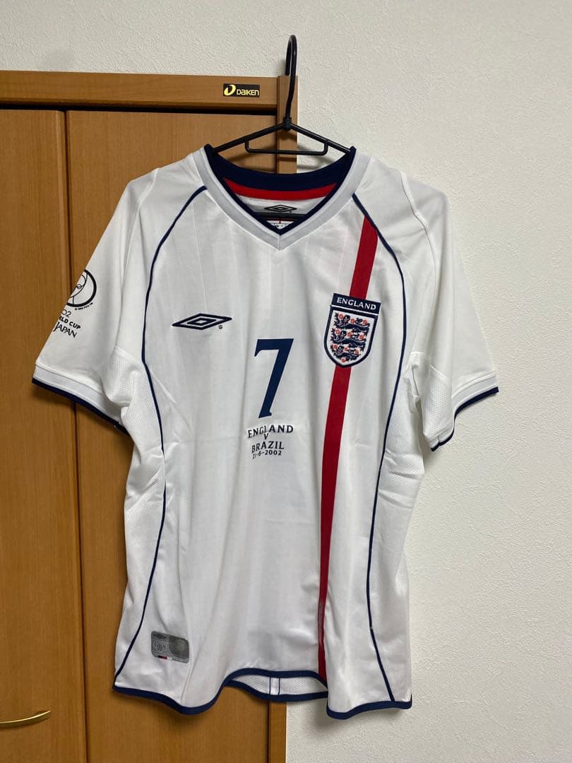 02日韓 W杯決勝戦 イングランド 7番 BECKHAM ベッカム ユニフォーム