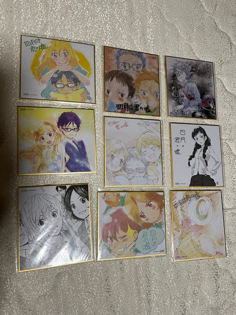 アニメ 四月は君の嘘　ミニ色紙セット（9枚）
