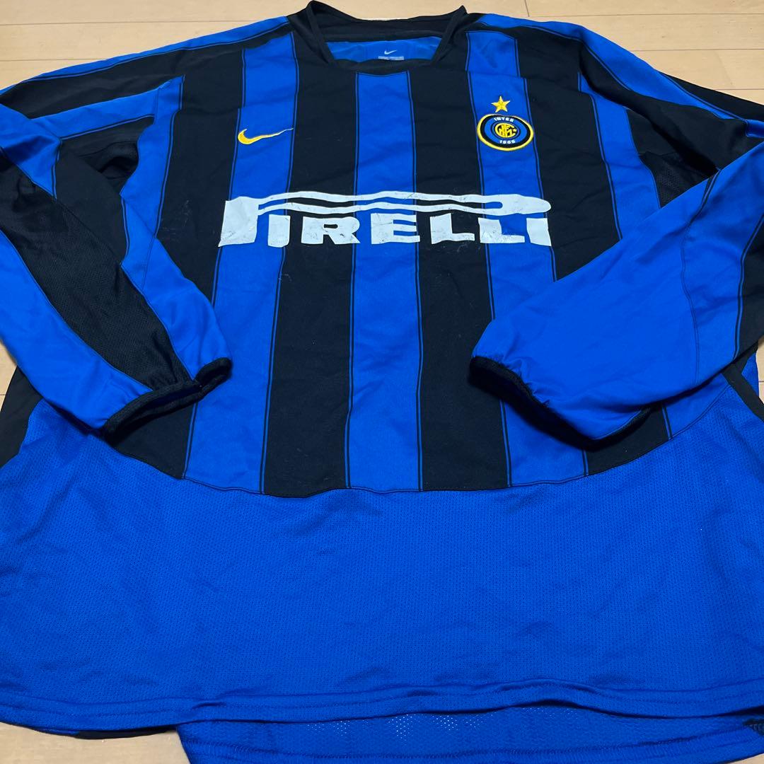 【90s】インテル　サッカー　ユニフォーム　18番　ブルガリア製　XL