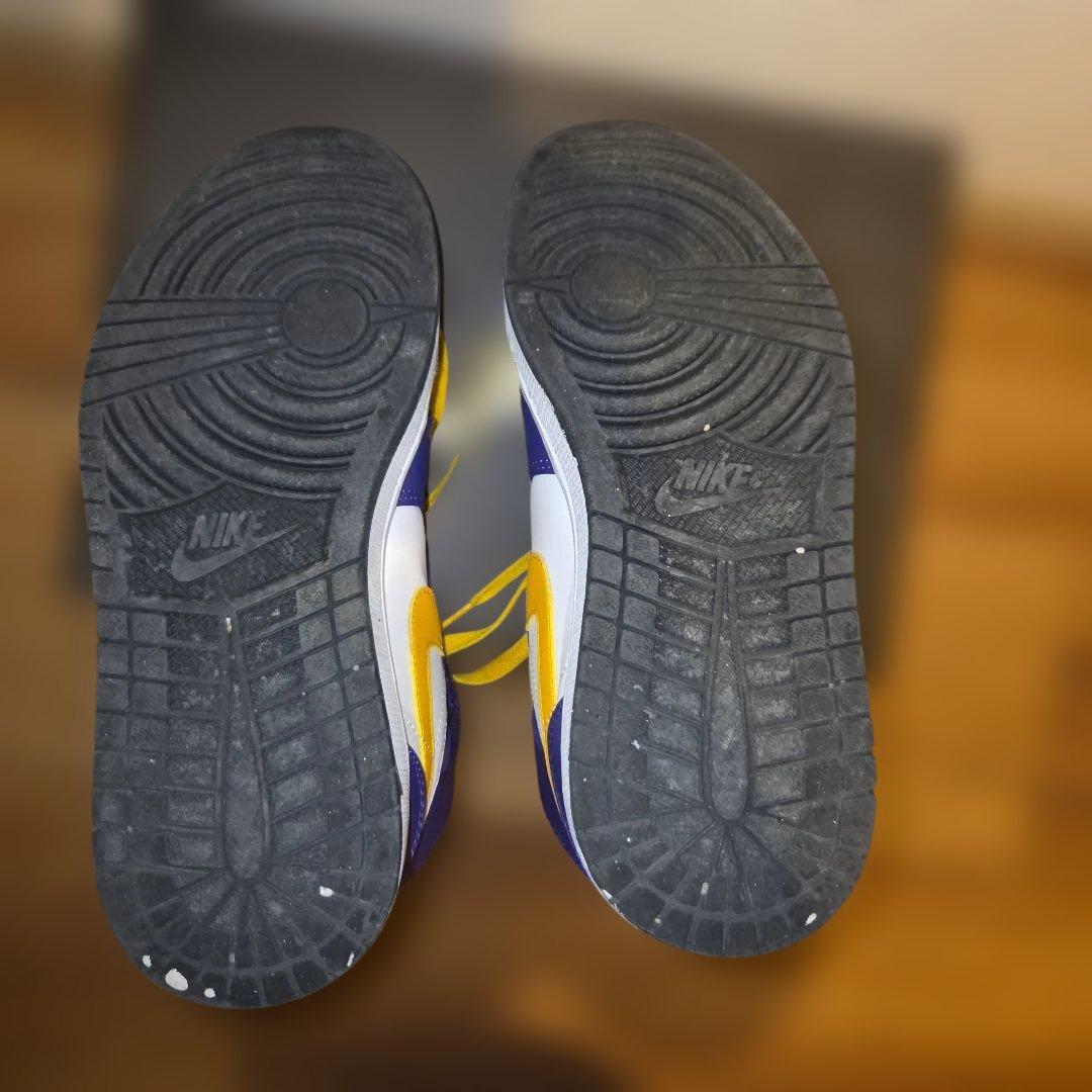 バスケットボールシューズ ハイカット 紫/黄色