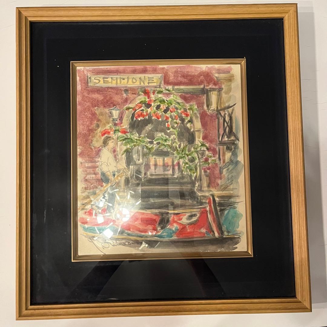 白尾勇次　水彩画 Sempione 風景画