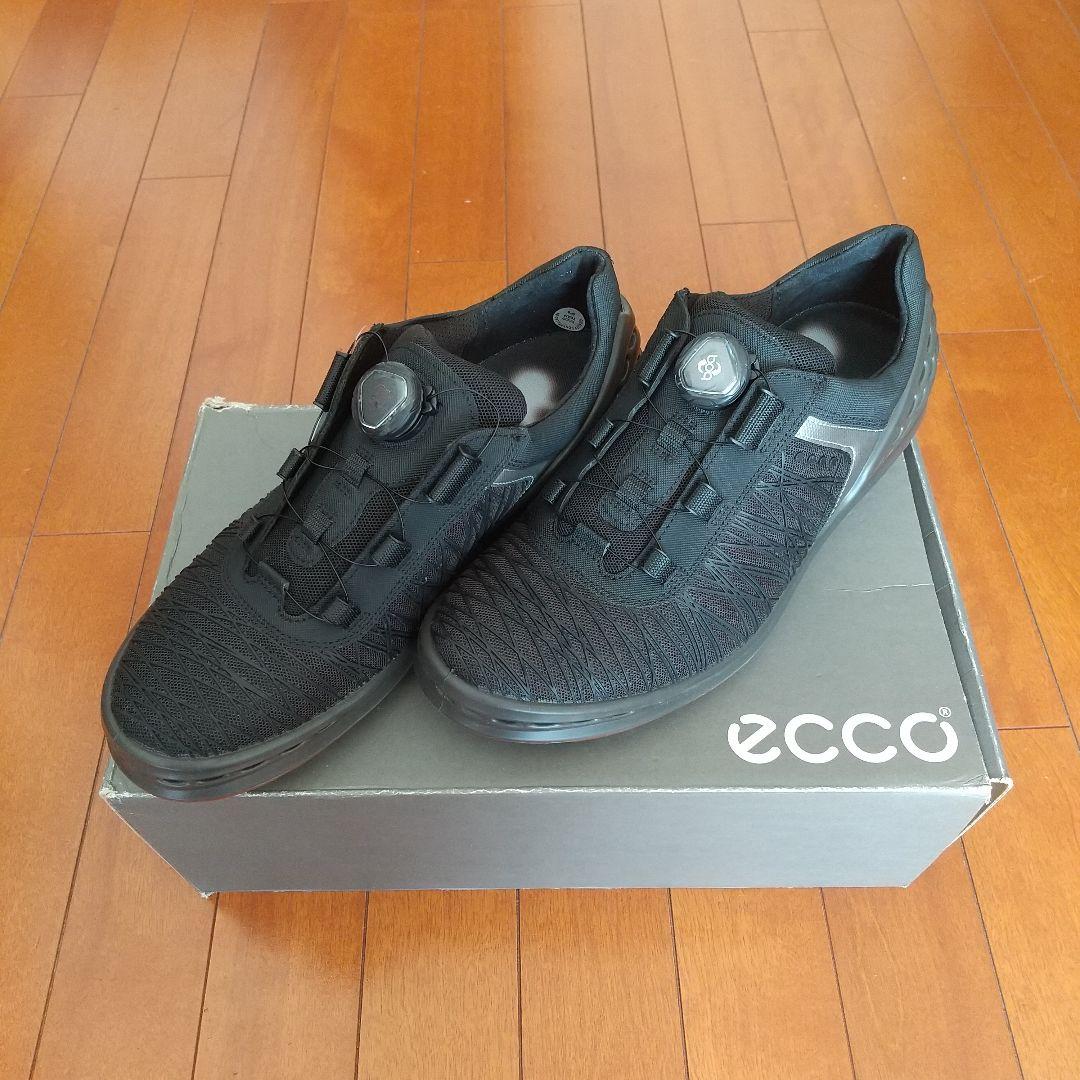 新品未使用 ECCO ゴルフシューズ ブラック Boaシステム 41(26cm)