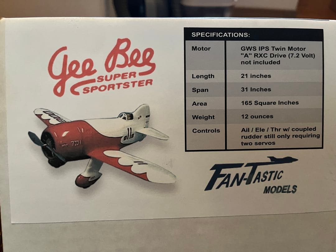 【未組立て】Gee Bee R1 Super Sportster