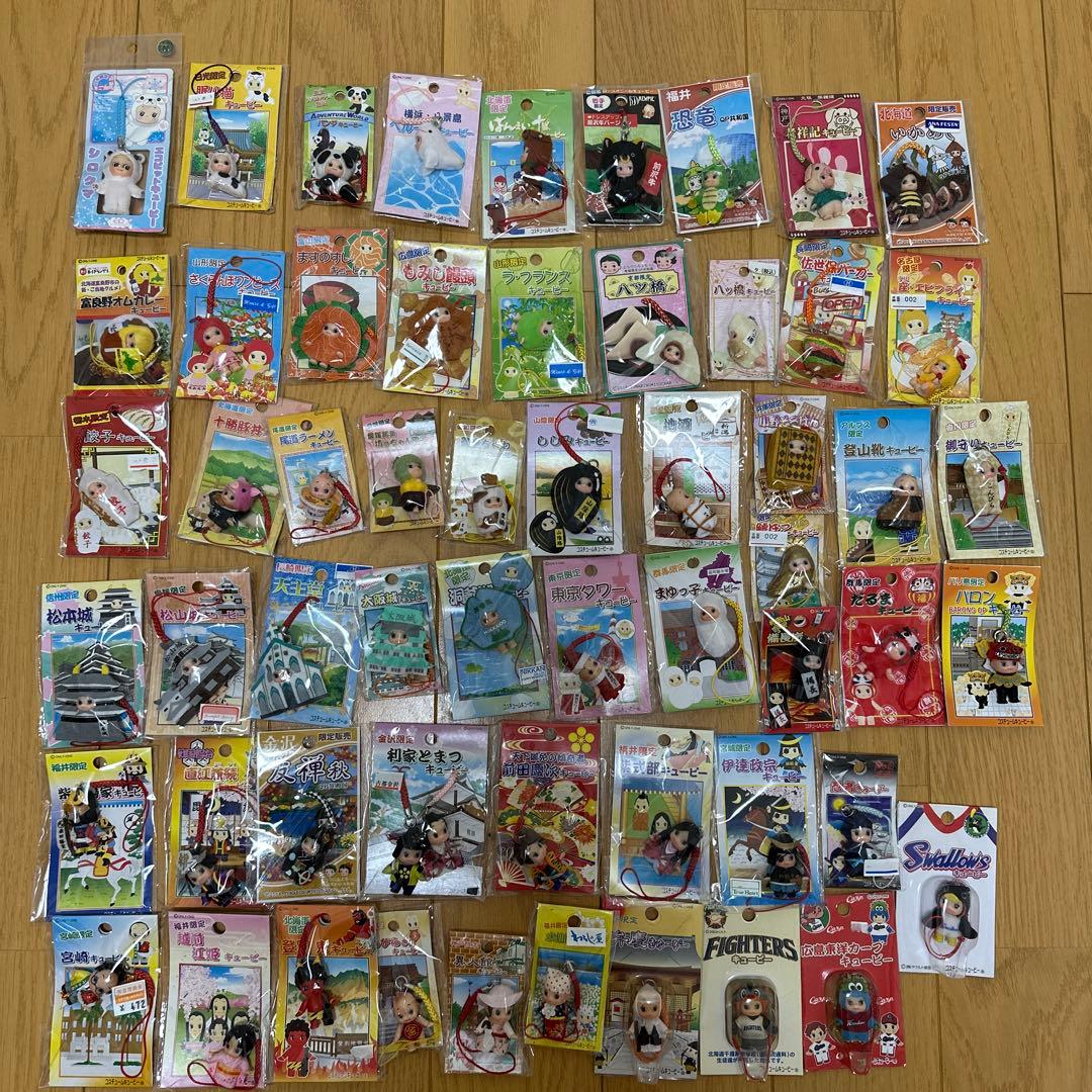 ご当地 キューピー ストラップ 57個 セット エコピット パンダ さくらんぼ