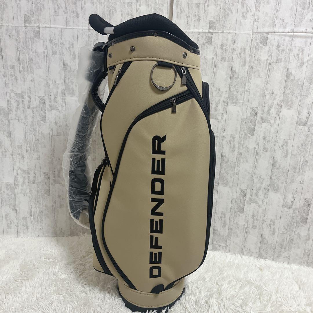 未使用保管品 ランドローバー DEFENDERキャディバッグ（ベージュ)